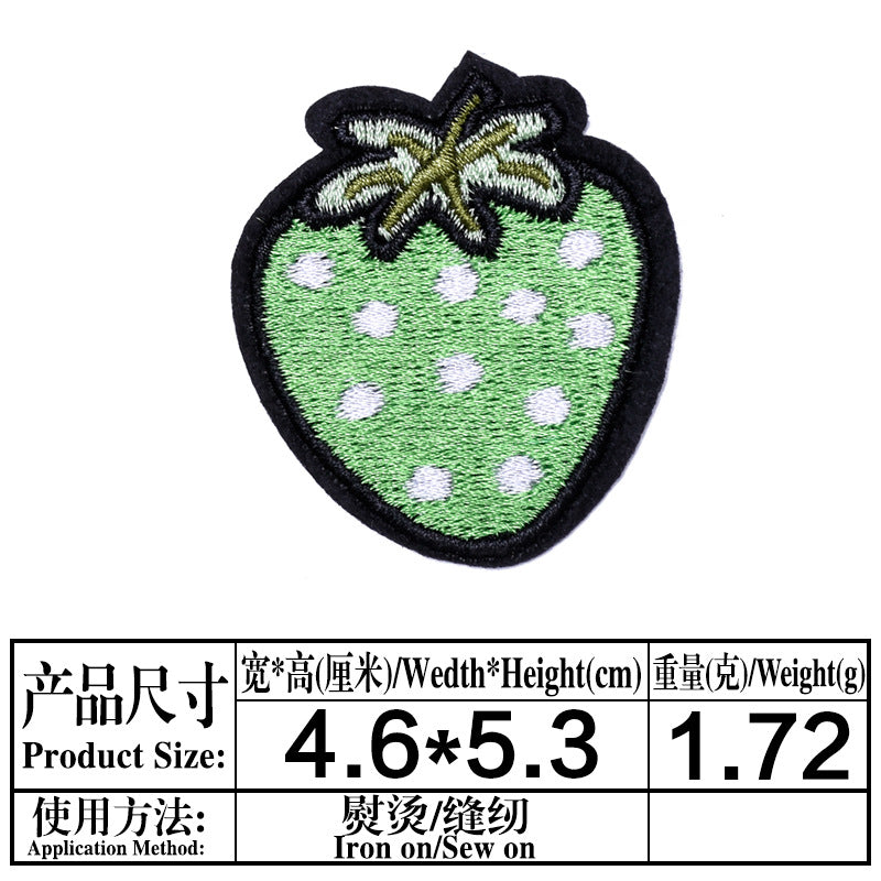 Wholesale Fruit flower  strawberry  pineapple embroidery patch